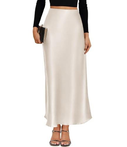 VividMosaic 2026 Satin High Waisted Maxi Skirt Silk Long Skirts for Women | Amazon (US)