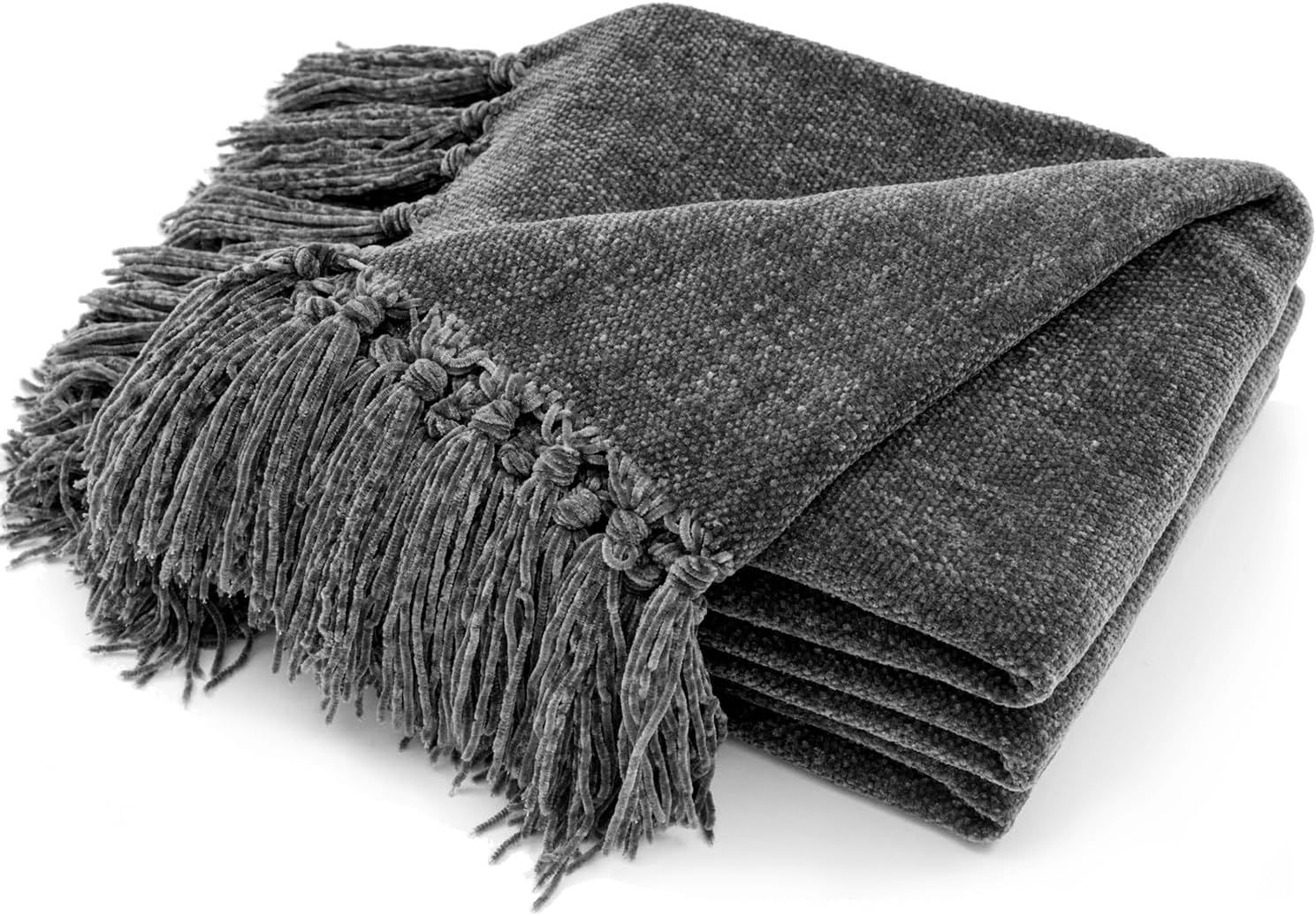 RECYCO Throw Blanket Soft Cozy Chenille Throw Blanket with Fringe Tassel for Couch Sofa Chair Bed... | Amazon (US)