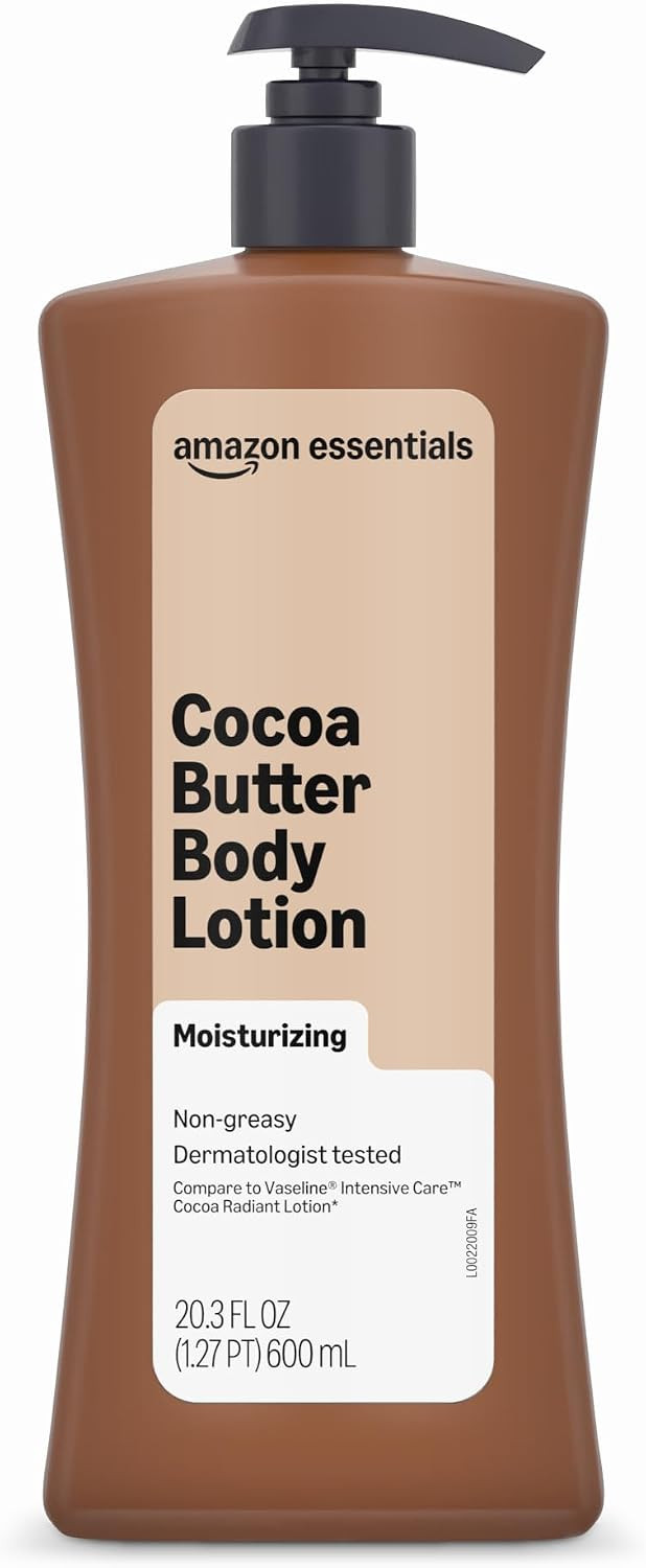 Amazon Essentials Cocoa Butter Body Lotion, Lightly Scented, 20.3 Fl Oz, Pack of 1 (Previously Amazon Basics) | Amazon (US)