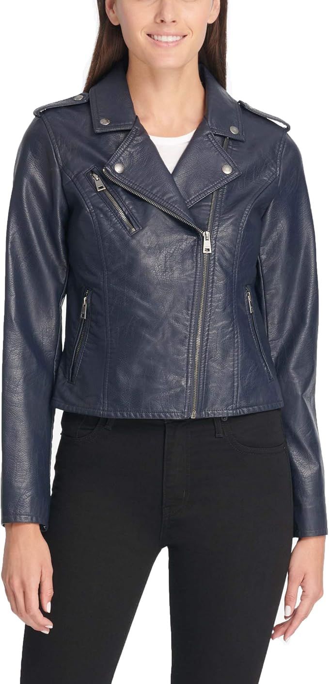 Levi's Women's Faux Leather Classic Asymmetrical Motorcycle Jacket (Standard & Plus Sizes) | Amazon (US)