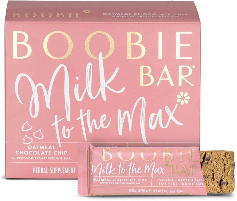 Boobie Bar Superfood Lactation 1.7 Ounce Bars Package May Vary, Oatmeal Chocolate Chip, 6 Count | Amazon (US)