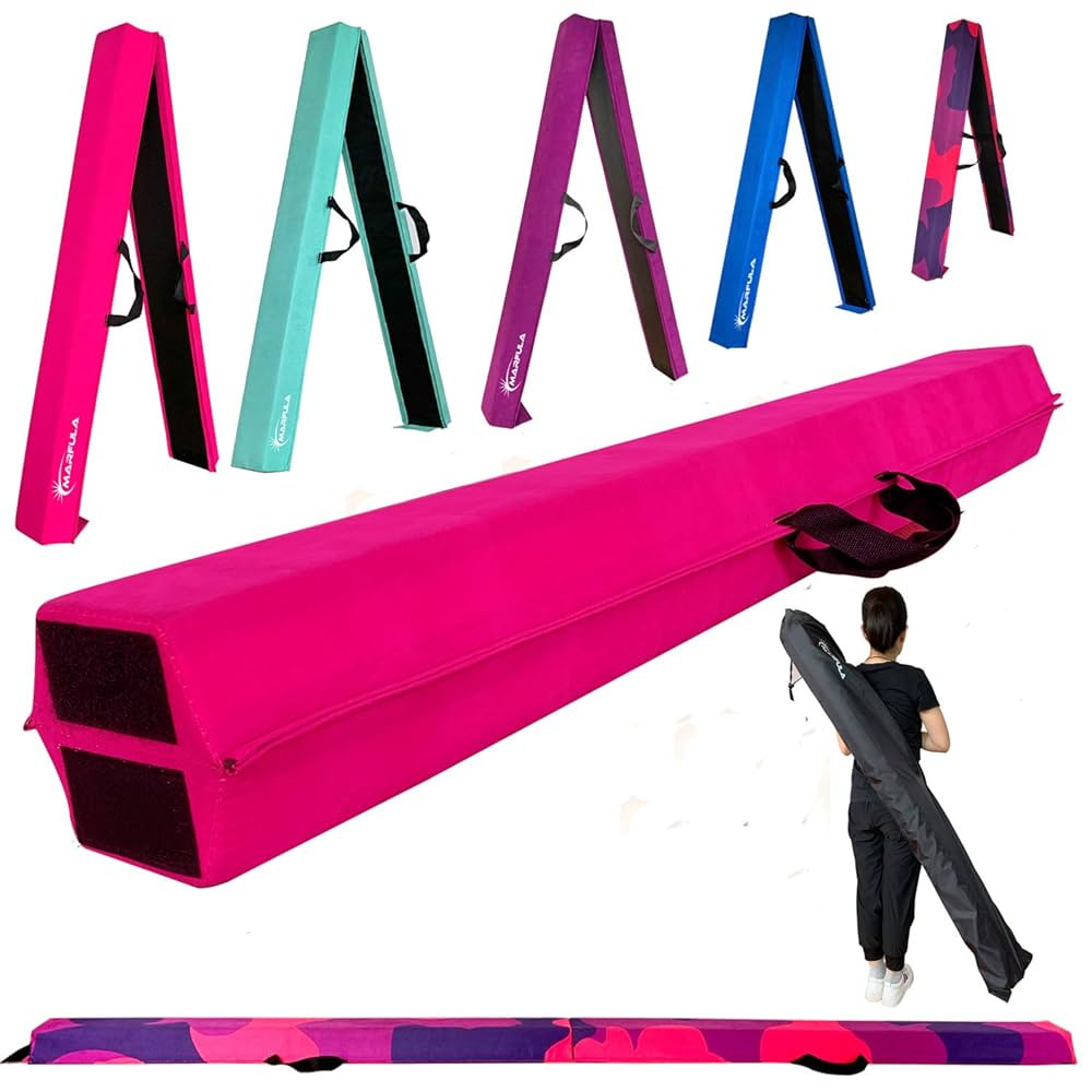 6 FT / 8 FT / 9 FT Folding Gymnastics Beam Foam Balance Floor Beam - Extra Firm - Suede Cover - A... | Amazon (US)