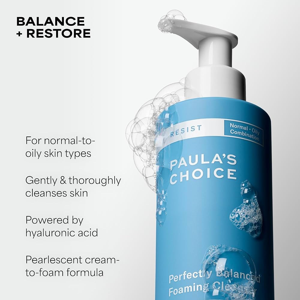 Paula's Choice RESIST Perfectly Balanced Foaming Facial Cleanser, Face Cleanser with Hyaluronic A... | Amazon (US)
