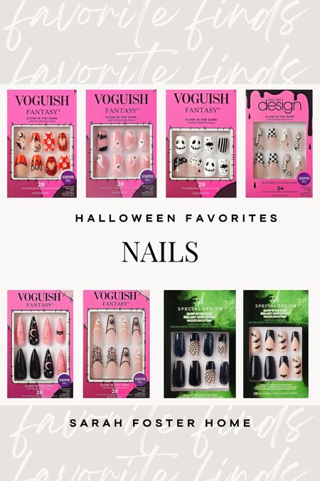 Cute Halloween nails! These take about ten minutes to glue on and they actually are strong and stay on! 

#LTKbeauty #LTKSeasonal #LTKHalloween