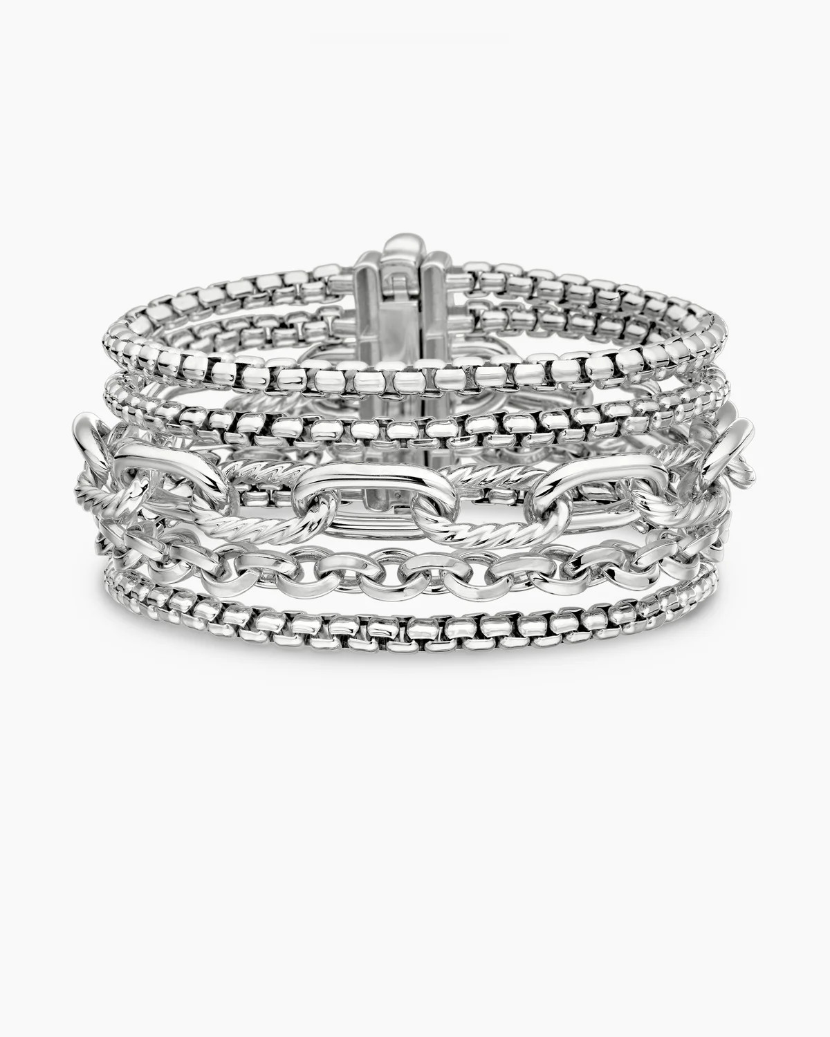 David Yurman | Multi Row Chain Bracelet in Sterling Silver, 29mm | David Yurman