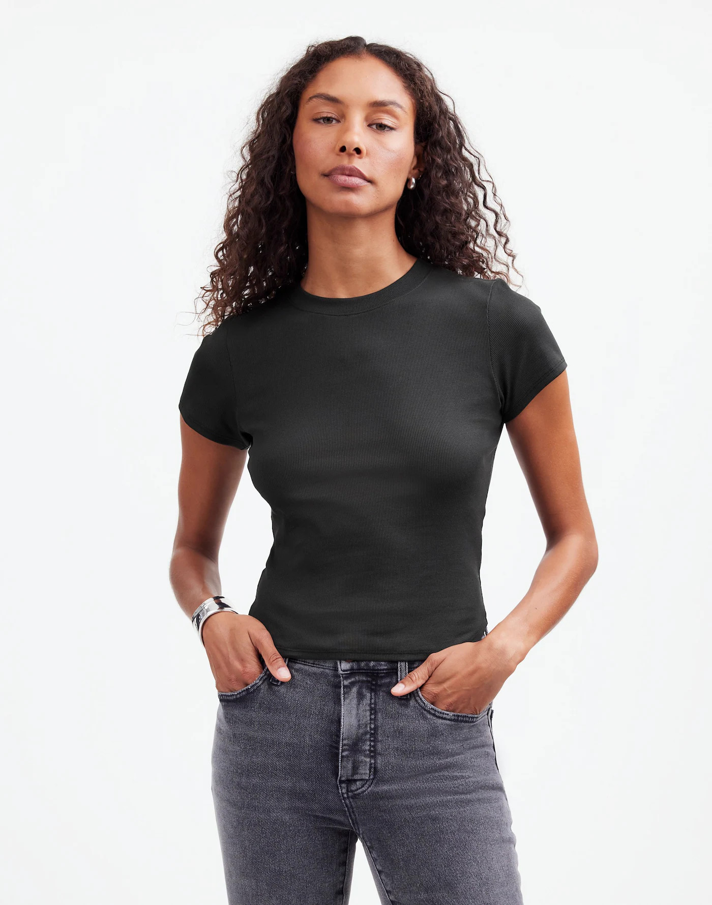 (Re)generative Cotton Ribbed Crewneck Tee | Madewell