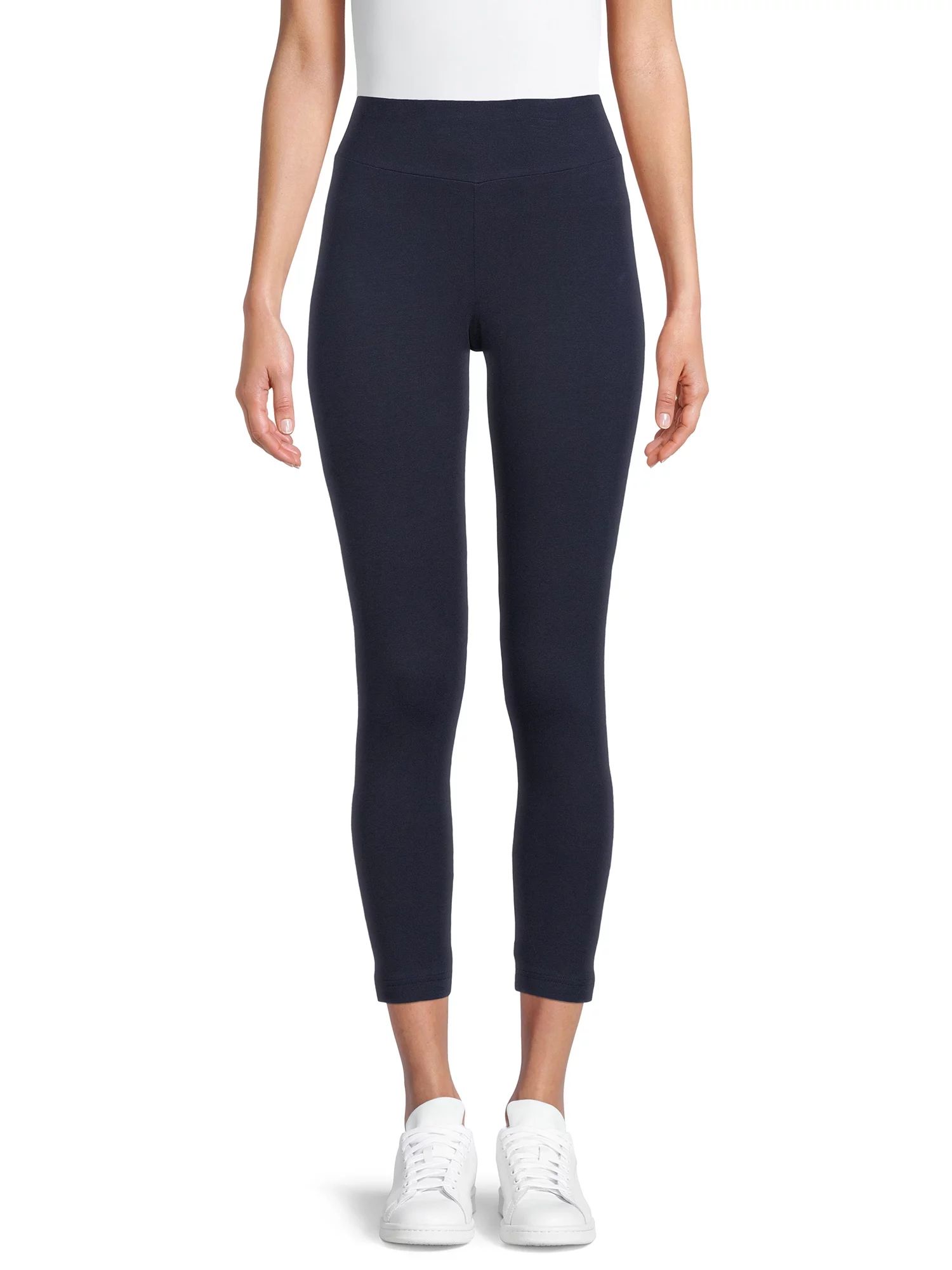 Time And Tru Women's High Rise Ankle Knit Leggings, 27" Inseam, Available in 1-Pack, 2-Pack, 3-Pa... | Walmart (US)