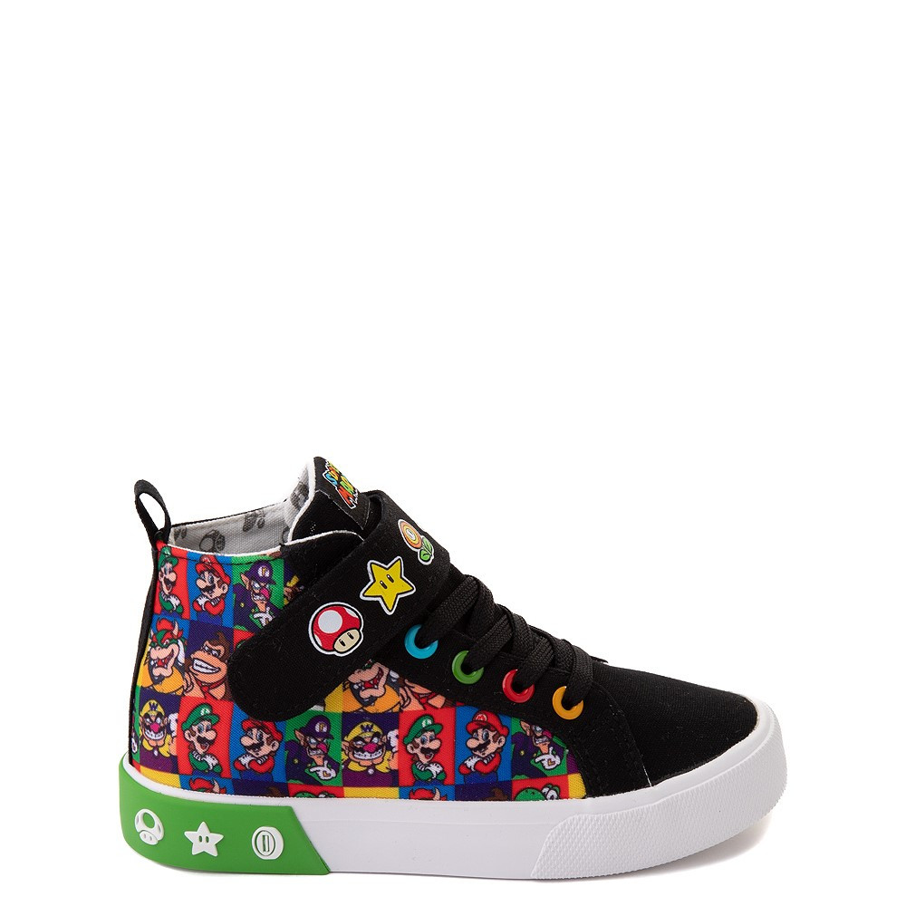 Ground Up Super Mario Bros. Hi Sneaker - Little Kid / Big Kid - Black / Multicolor | Journeys