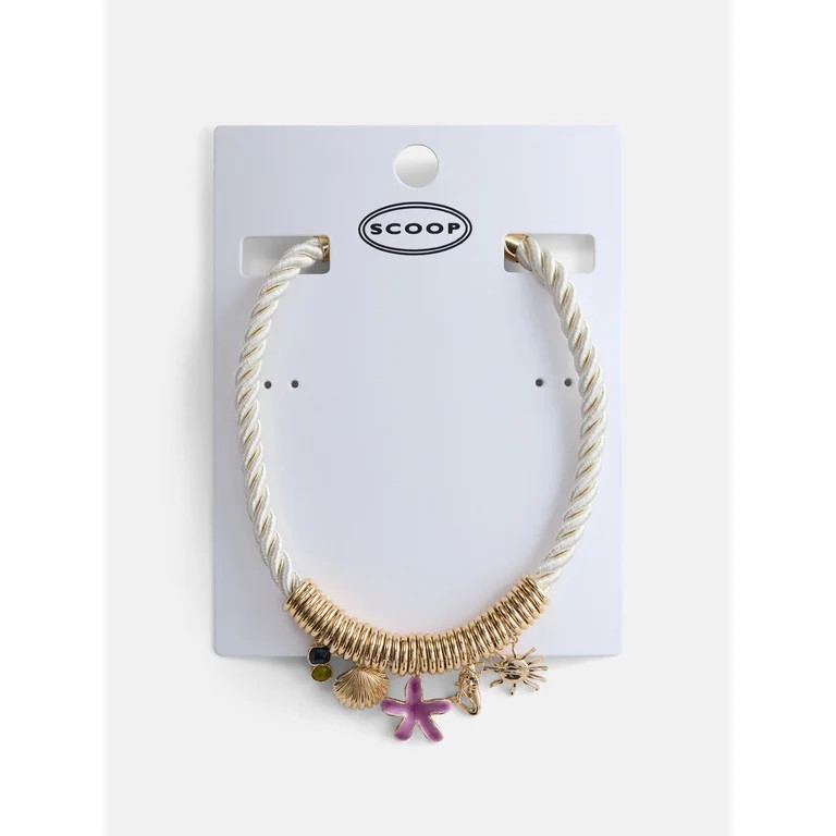 Scoop Women's Gold Tone Seaside Charm Necklace | Walmart (US)