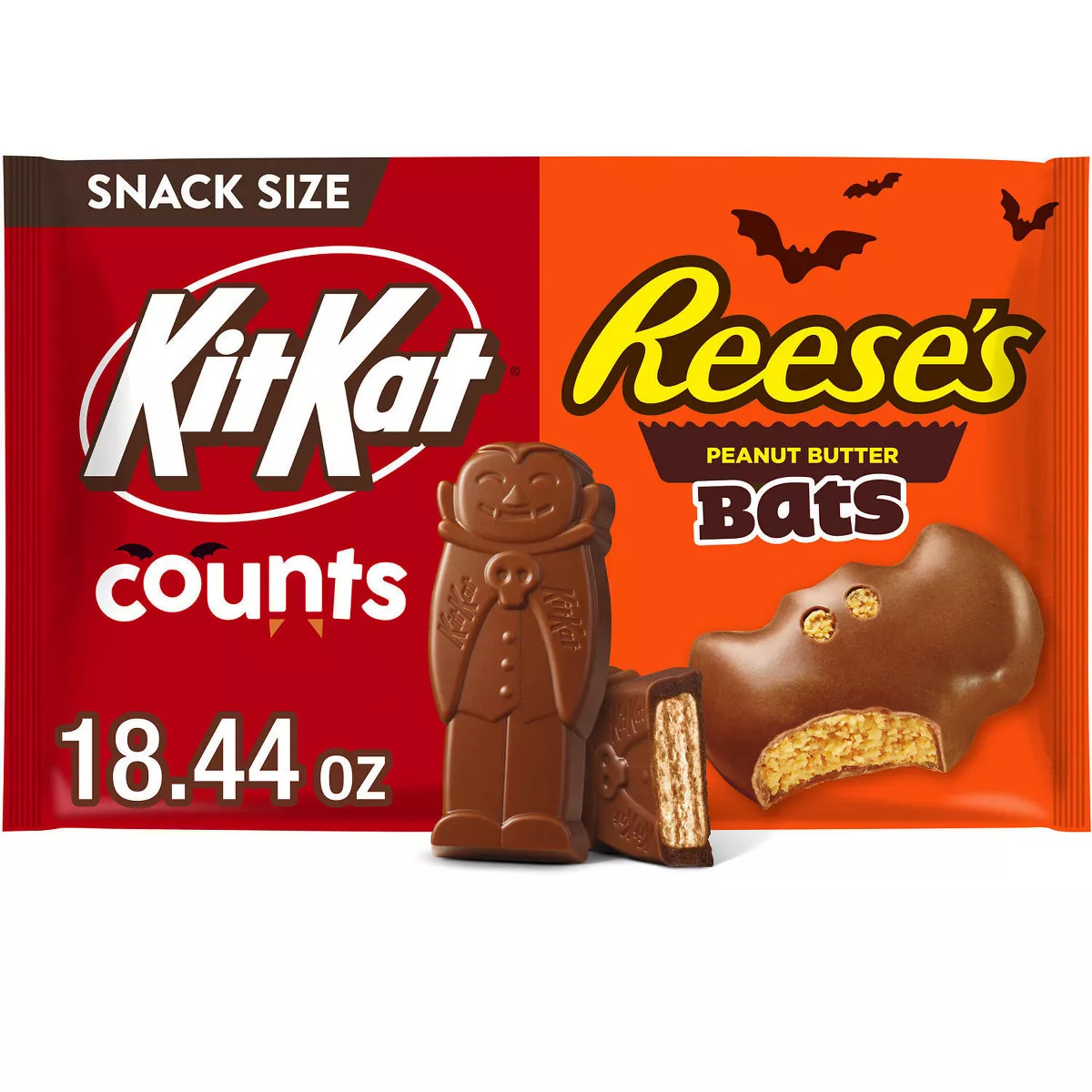 Reese's and Kit Kat Milk Chocolate Halloween Pumpkin Candy Shapes - 18.44oz/30pc | Target