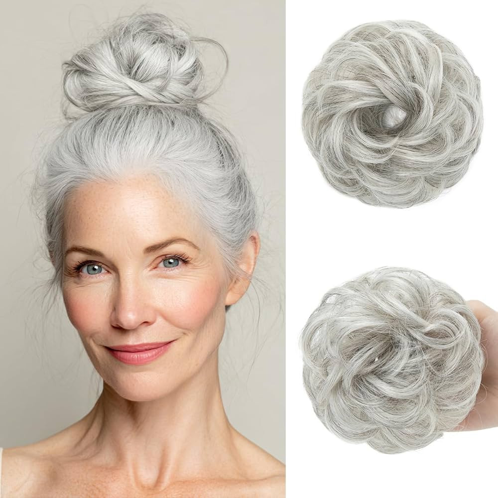 CJL HAIR Small Messy Bun Hair Pieces for Women Thin Hair Synthetic Curly Mini Scrunchies Hairpiec... | Amazon (US)