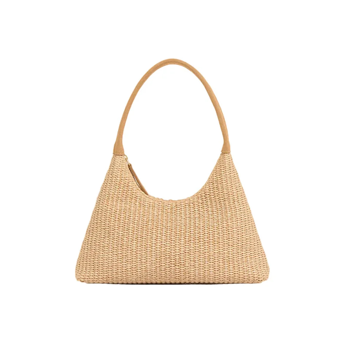Mini Candy Bag in Natural Raffia/Budino Suede | Over The Moon