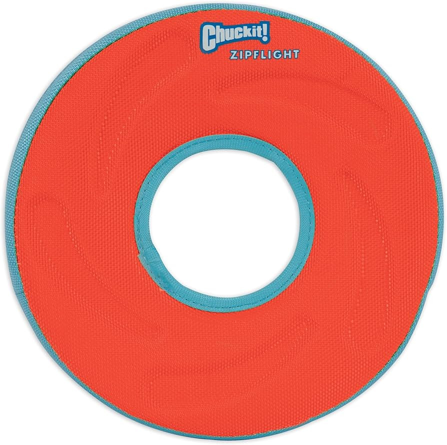 Chuckit Zipflight Flying Disc Dog Toy, Medium (8.5"), Orange And Blue | Amazon (US)