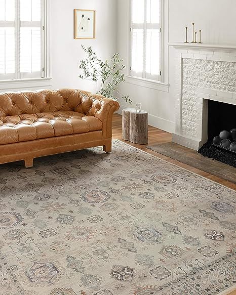Loloi II Hathaway Collection HTH-04 Beige/Multi, Traditional Area Rug, 7'-6" x 9'-6"       Add to... | Amazon (US)