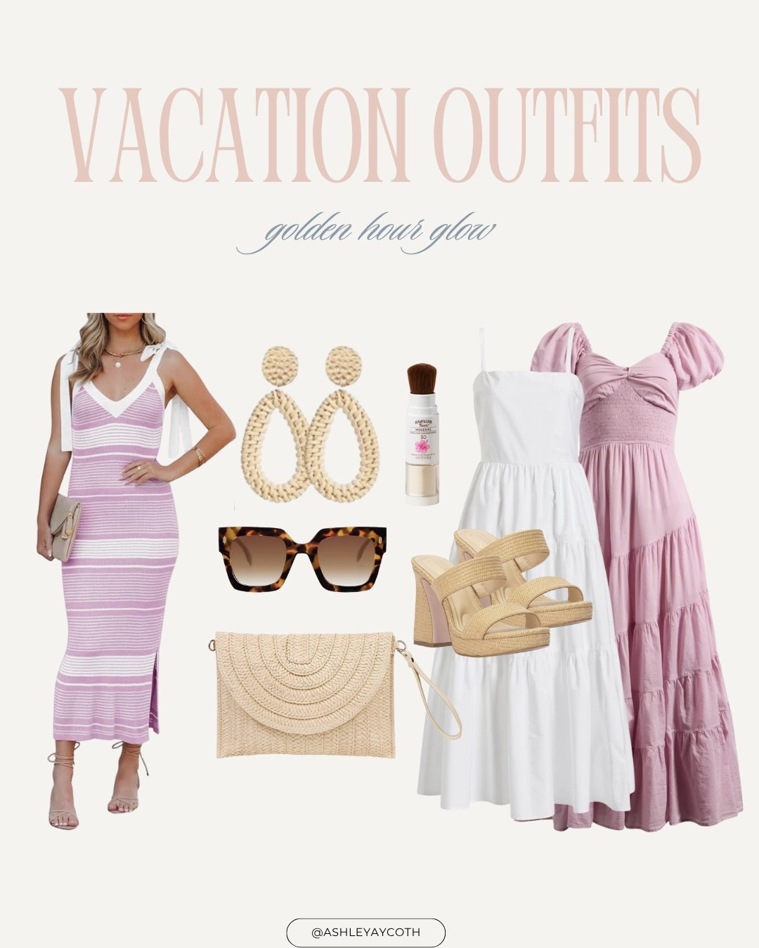 From sunset dinners to vacation strolls, these tiered dresses and straw accessories are your golden hour essentials. Lightweight, effortless, and perfectly packable—they’re made for capturing every sun-kissed moment.

#LTKSeasonal #LTKStyleTip #LTKTravel
