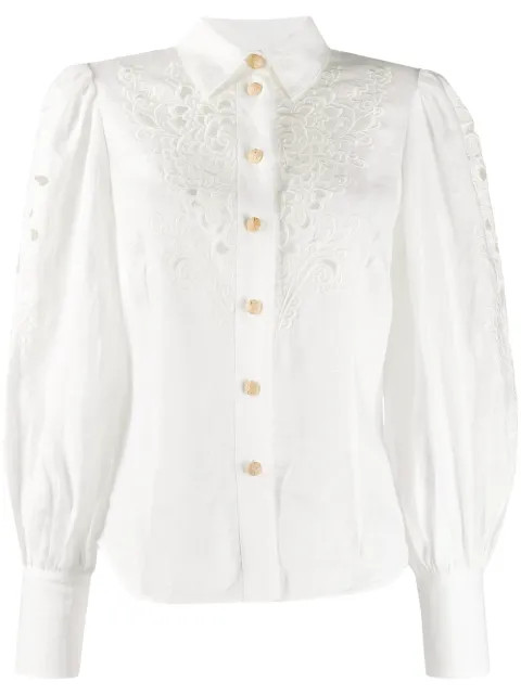 Camisa com recortes de laser | FarFetch (BR)