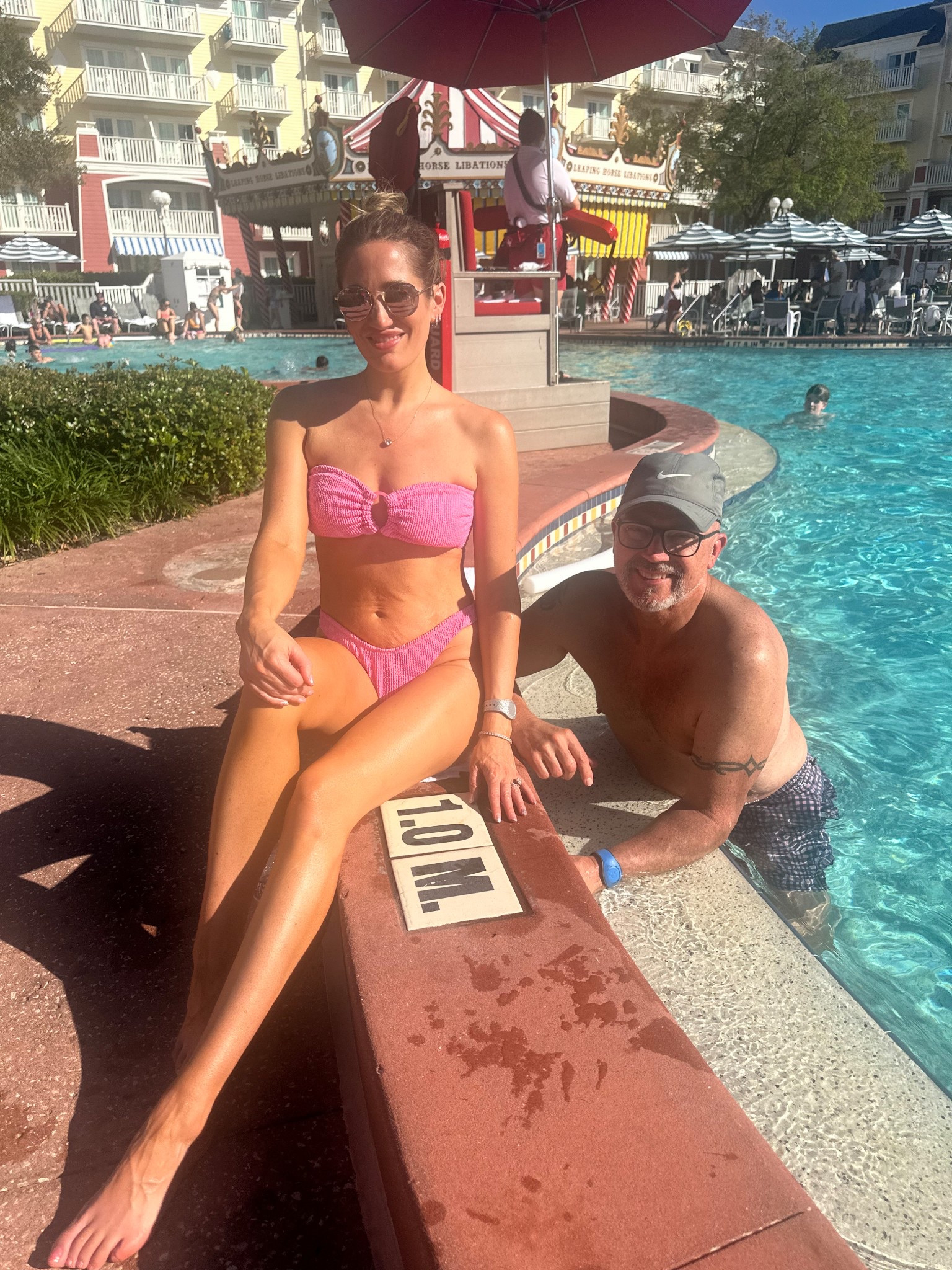 Wearing a medium in top and small bottoms 

#LTKFindsUnder50 #LTKSwim