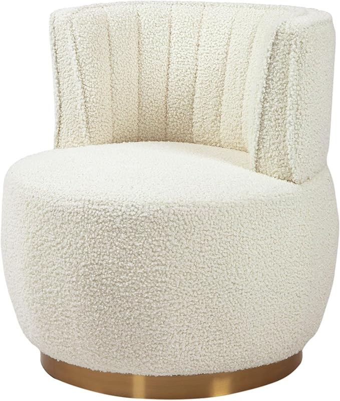 Swivel Barrel Chair, Modern Round Swivel Accent Chairs, Round Armchairs with Wide Upholstered,360... | Amazon (US)