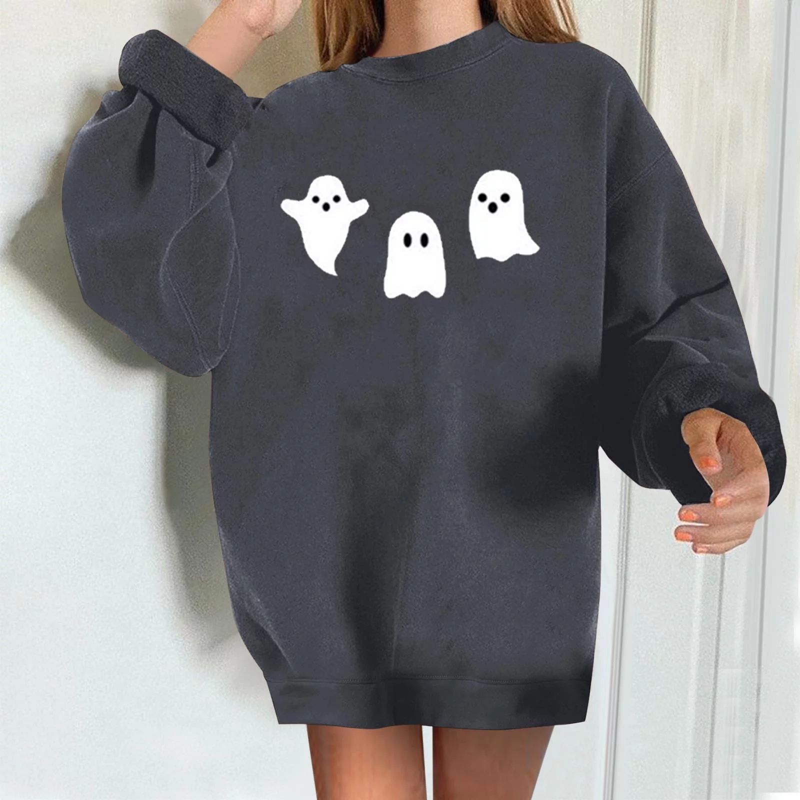 jsaierl Womens Sweatshirt Loose Fit Long Sleeve Pullover Halloween Sweatshirt Crewneck Cute Tops ... | Walmart (US)