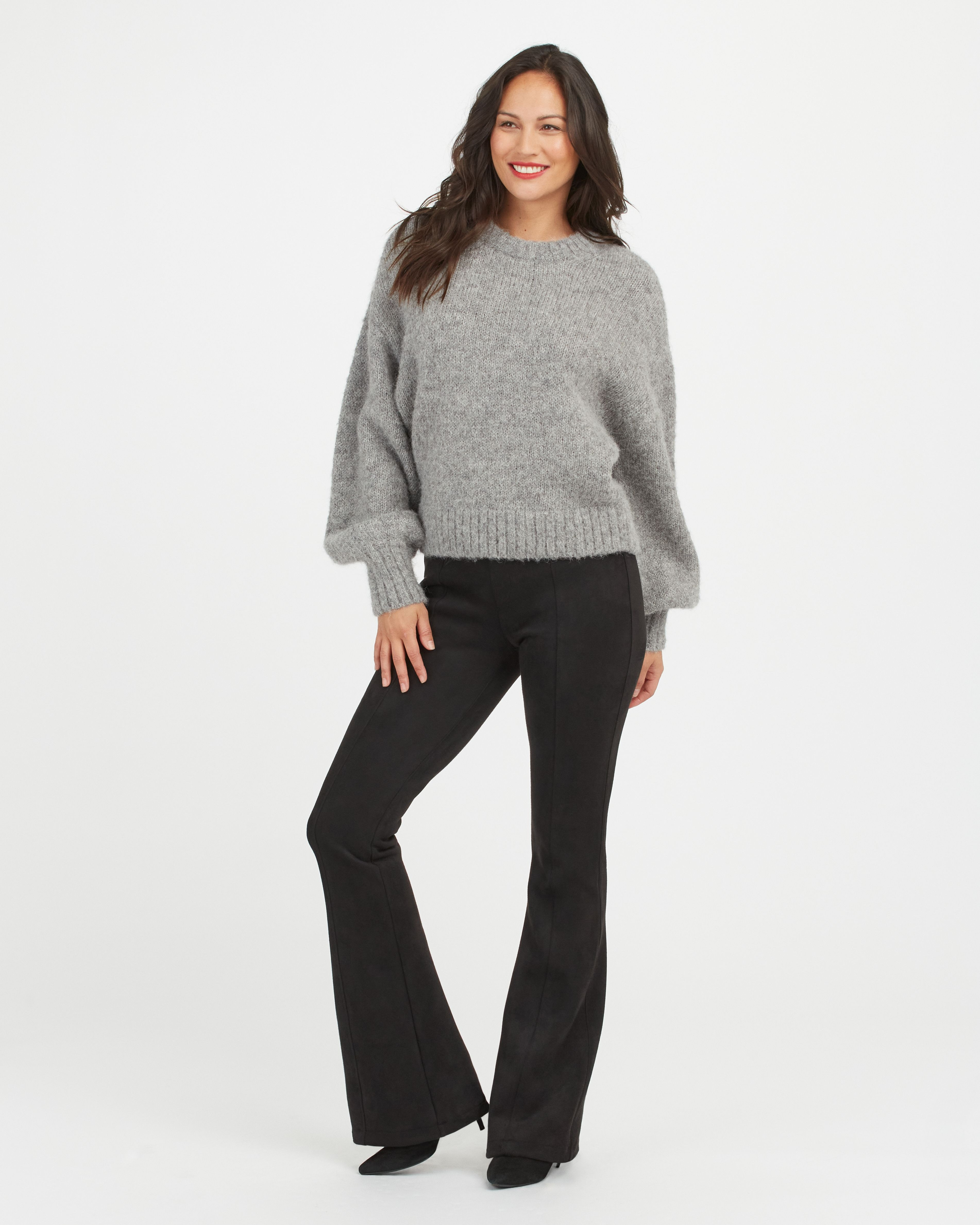 Faux Suede Flare Pants | Spanx