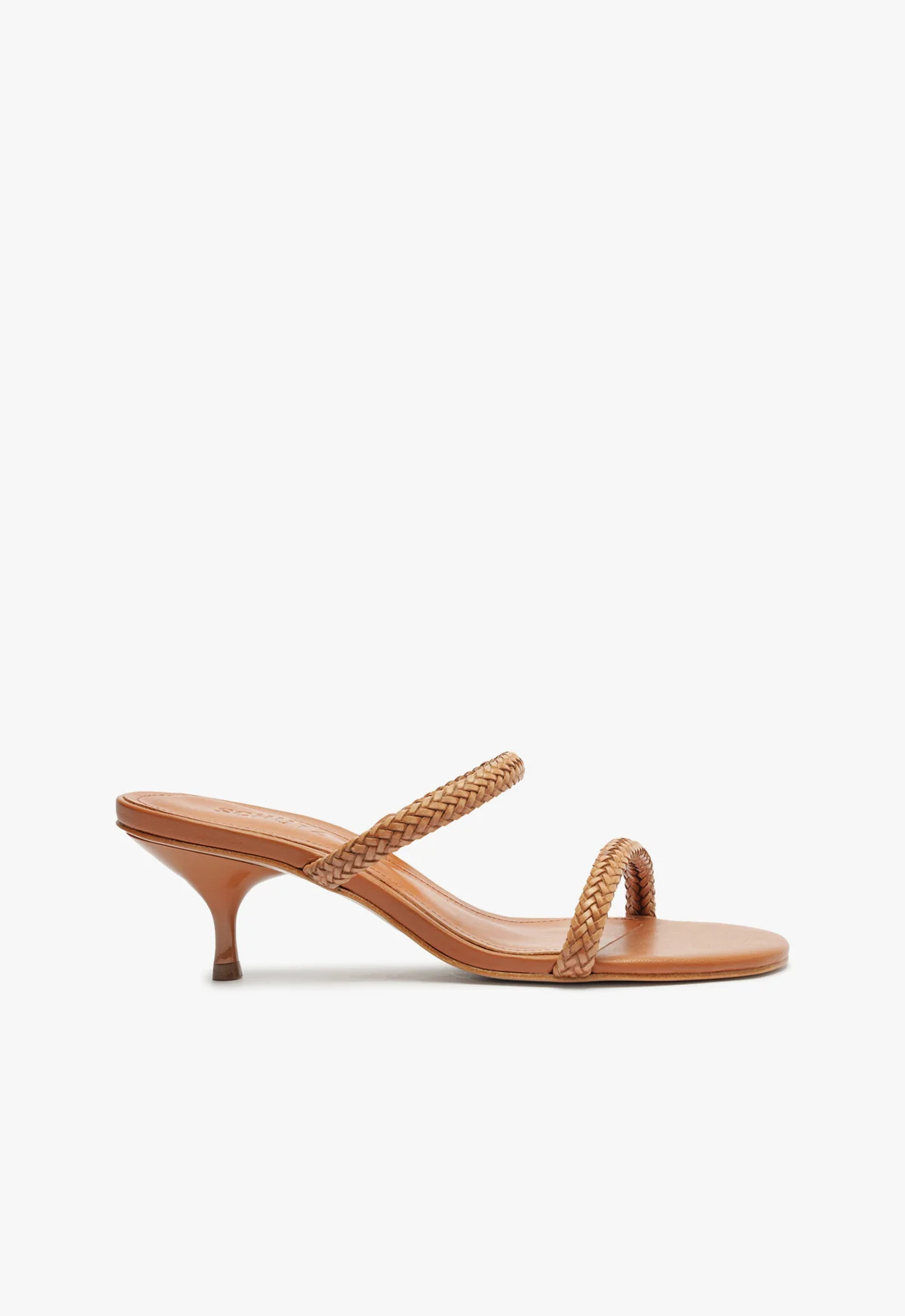 Taliah Woven Stiletto Sandal | Brown | Synthetic | Schutz (US)