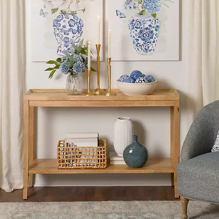 Natural Wood Hughes Console Table | Kirklands