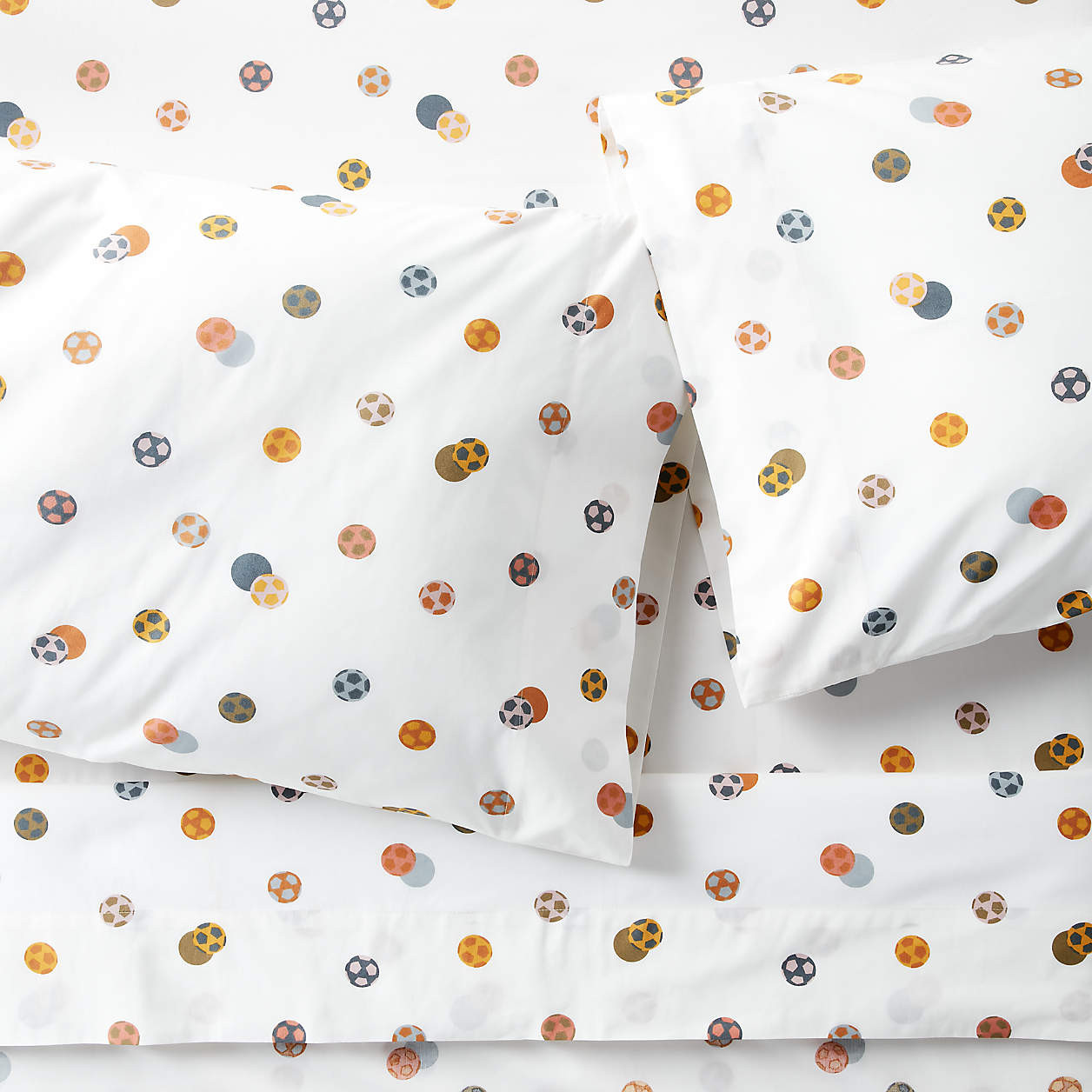 Stay Cool Soccer 100% Organic Cotton Kids Full Sheet Set + Reviews | Crate & Kids | Crate & Barrel