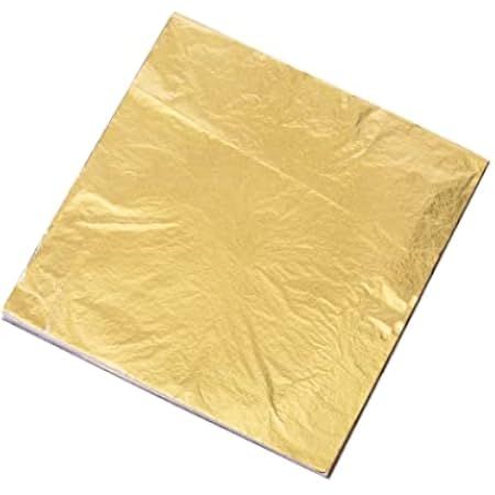 KraftiSky Gold Leaf Sheets - 100 Gold Foil Sheets - 14 x 14 cm Multipurpose Gold Leaf for Nails, Art | Amazon (US)