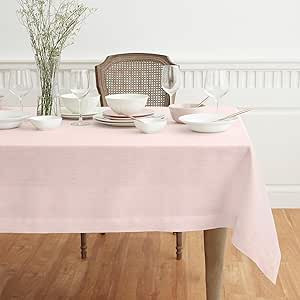 Solino Home Pink Linen Tablecloth 60 x 108 Inch – 100% Pure European Flax Linen Rectangular Tab... | Amazon (US)
