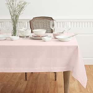 Solino Home Pink Linen Tablecloth 60 x 108 Inch – 100% Pure European Flax Linen Rectangular Tab... | Amazon (US)