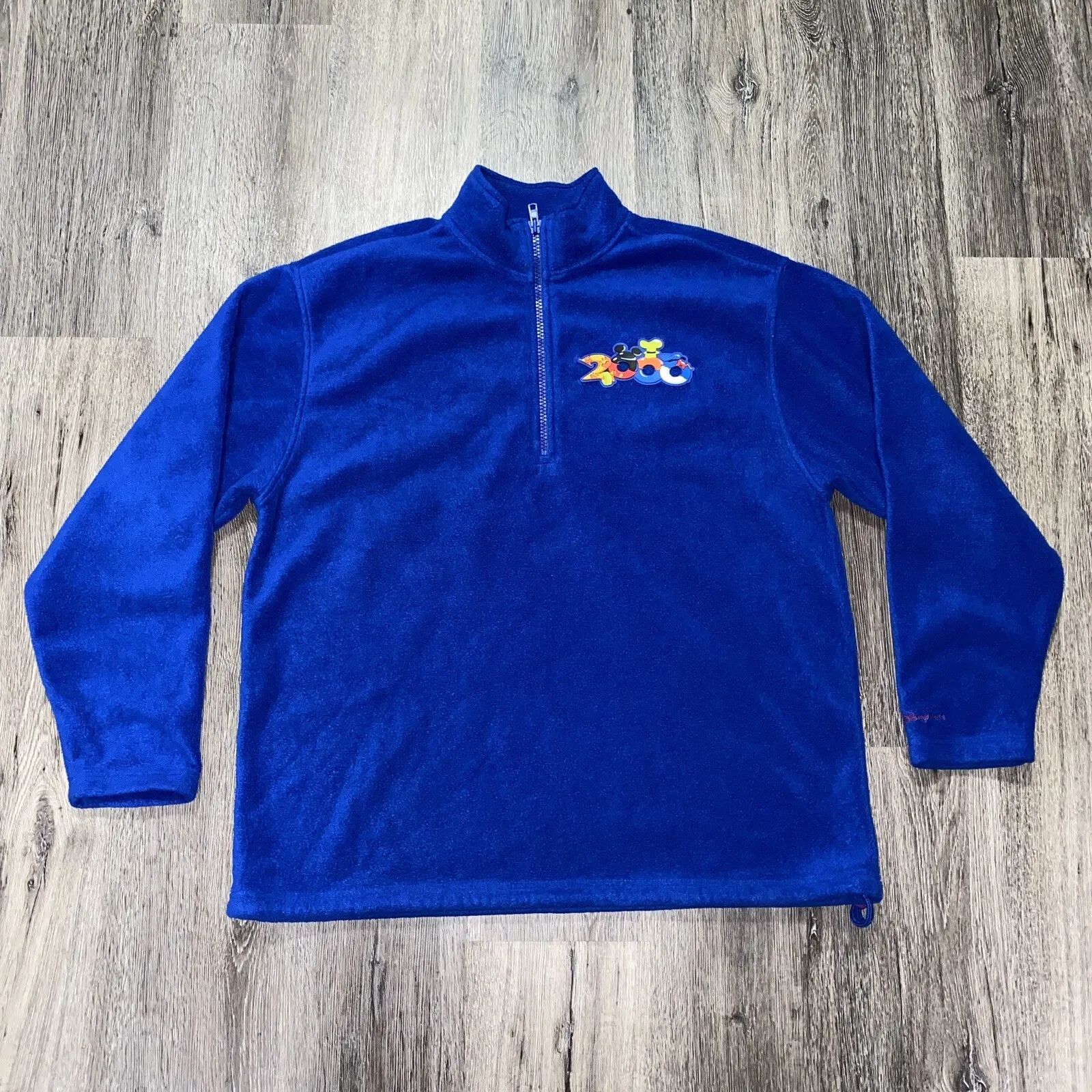 Vintage Walt Disney World Sweatshirt Mens XL Fleece 1/4 Zip Pullover Blue 2000  | eBay | eBay US
