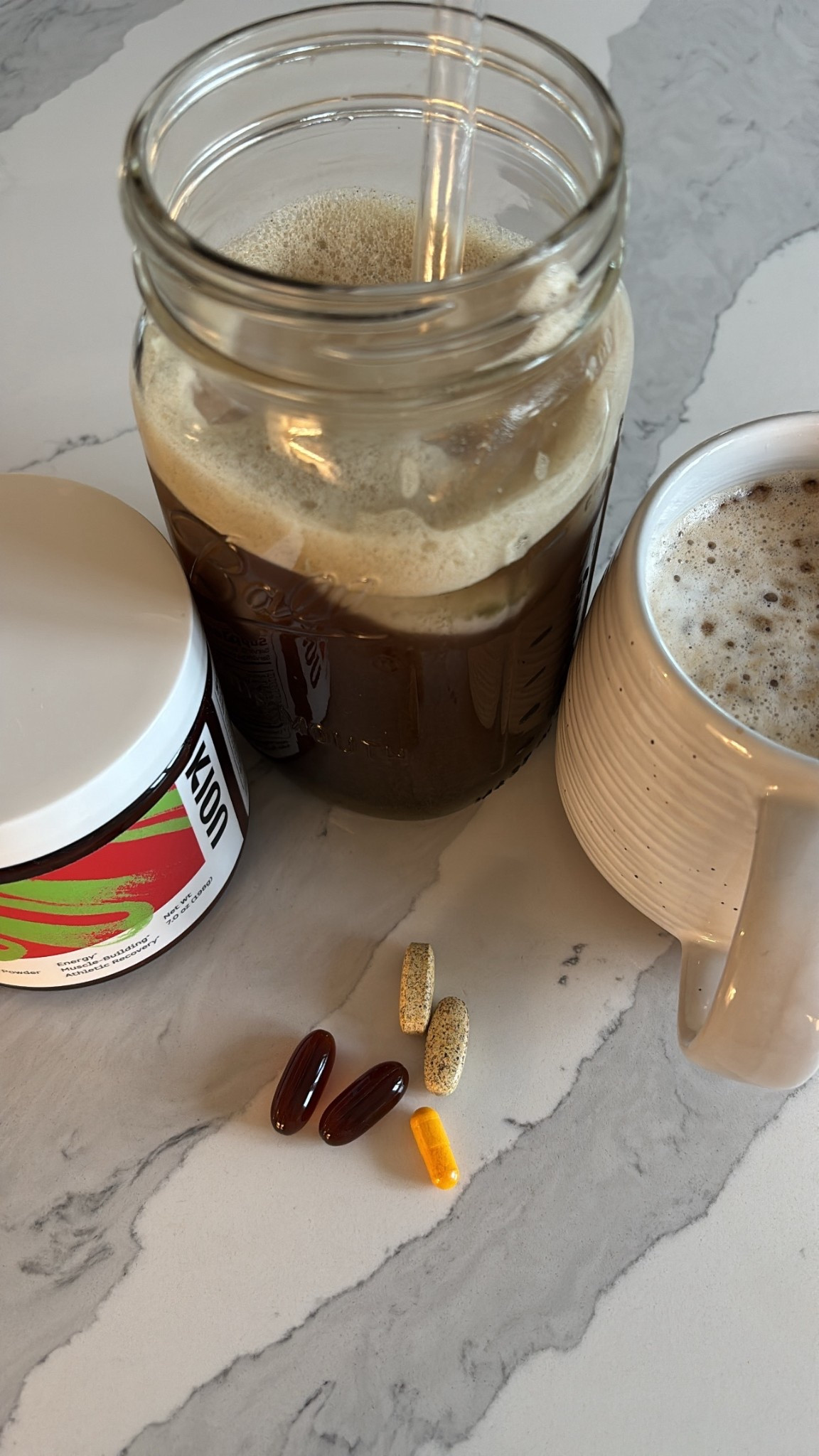 My daily line up for postpartum vitamins 