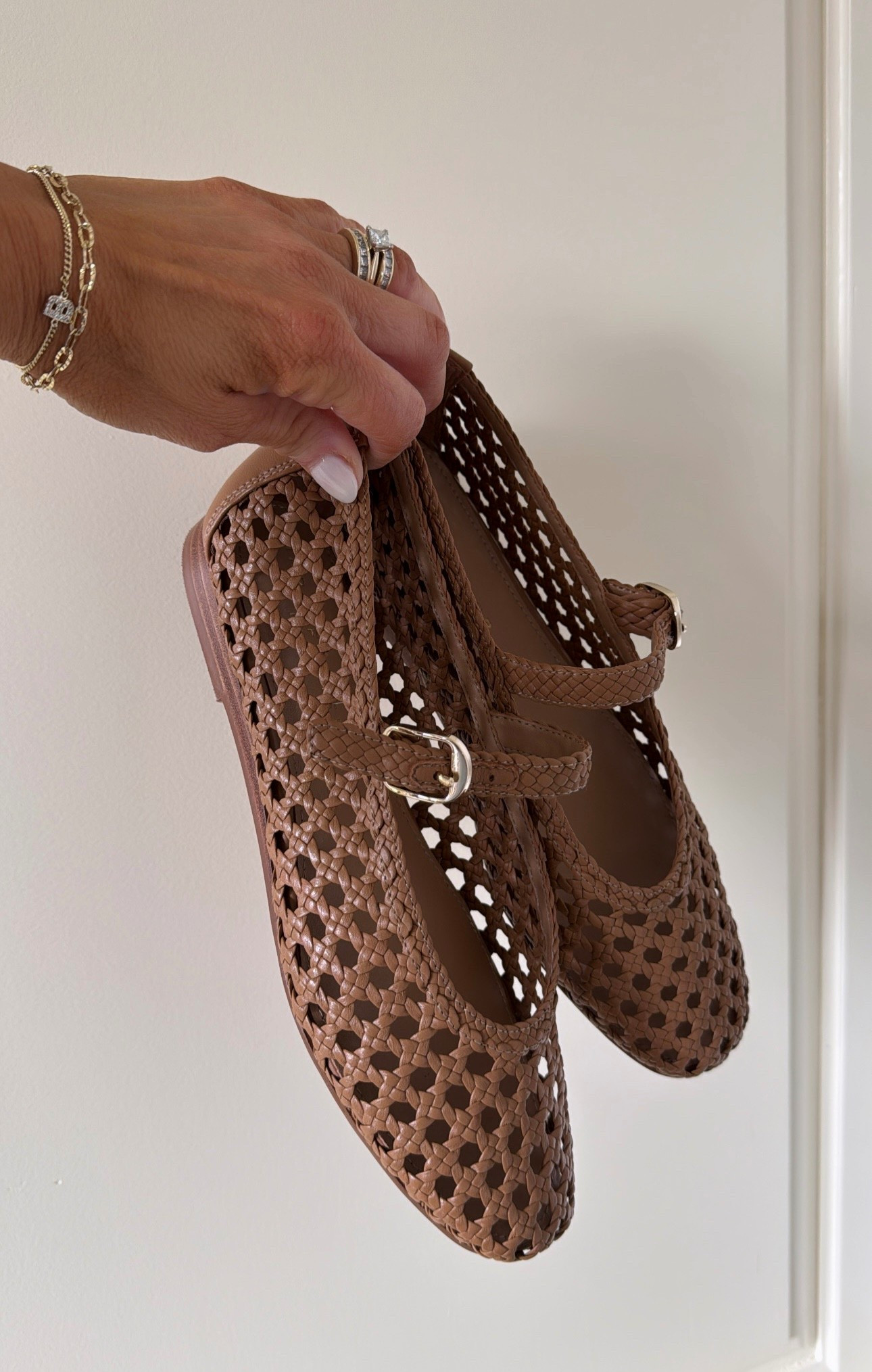 Mary Jane open weave flat. Spring sandal. 5 color options. 
Fit TTS. 

#LTKOver40 #LTKSeasonal