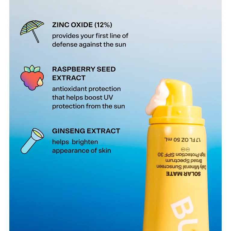 Bubble Skincare Solar Mate Mineral Sunscreen SPF 40, Sun Protection, Everyday Care, All Skin Type... | Walmart (US)