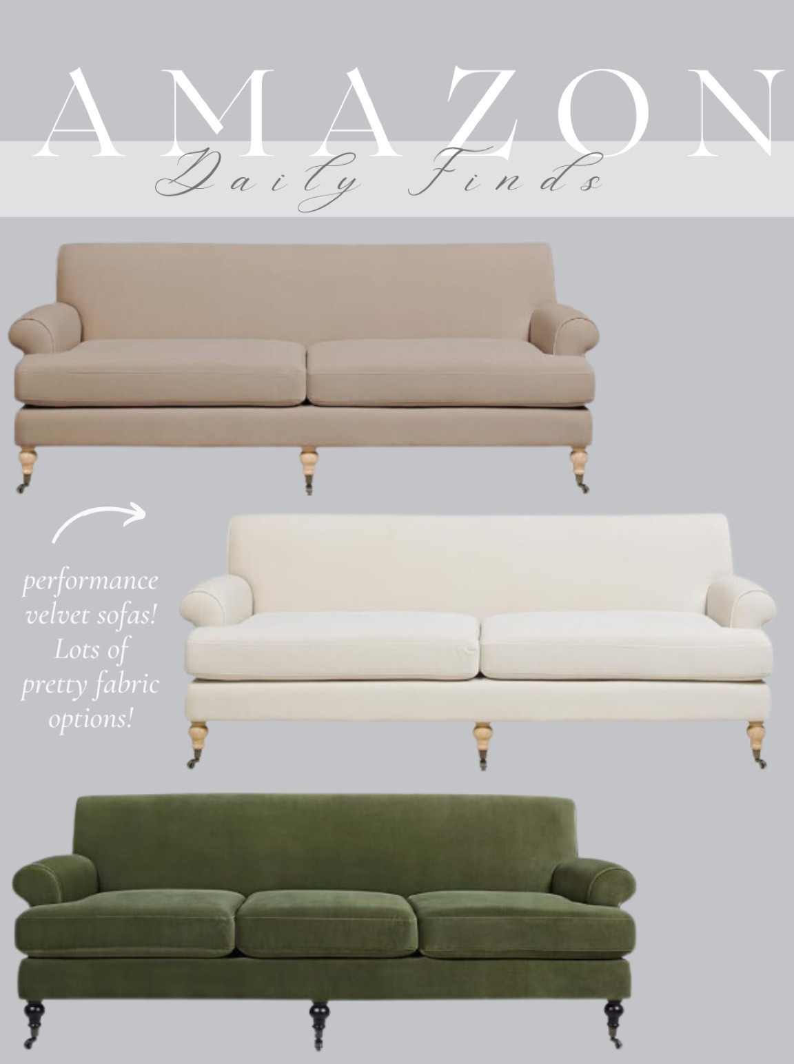 Amazon sofa furniture performance fabric sofa velvet sofa 

#LTKStyleTip #LTKSaleAlert #LTKHome