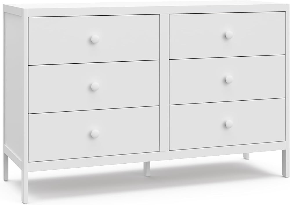 Graco Theo 6 Drawer Dresser (White) - GREENGUARD Gold Certified, Interlocking Drawer System, Dres... | Amazon (US)