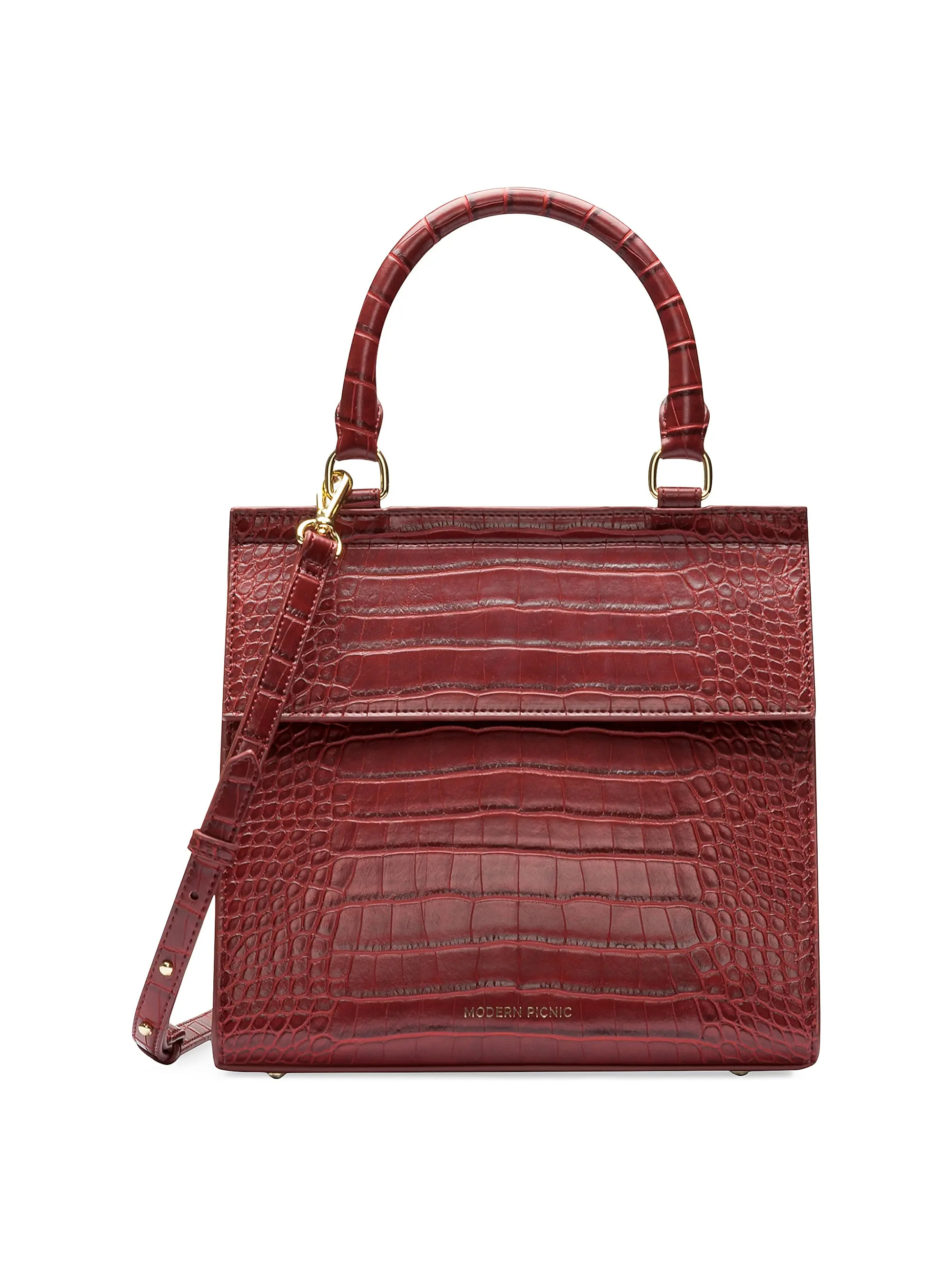 Modern PicnicLarge Luncher Embossed Faux Leather Shoulder Bag | Saks Fifth Avenue