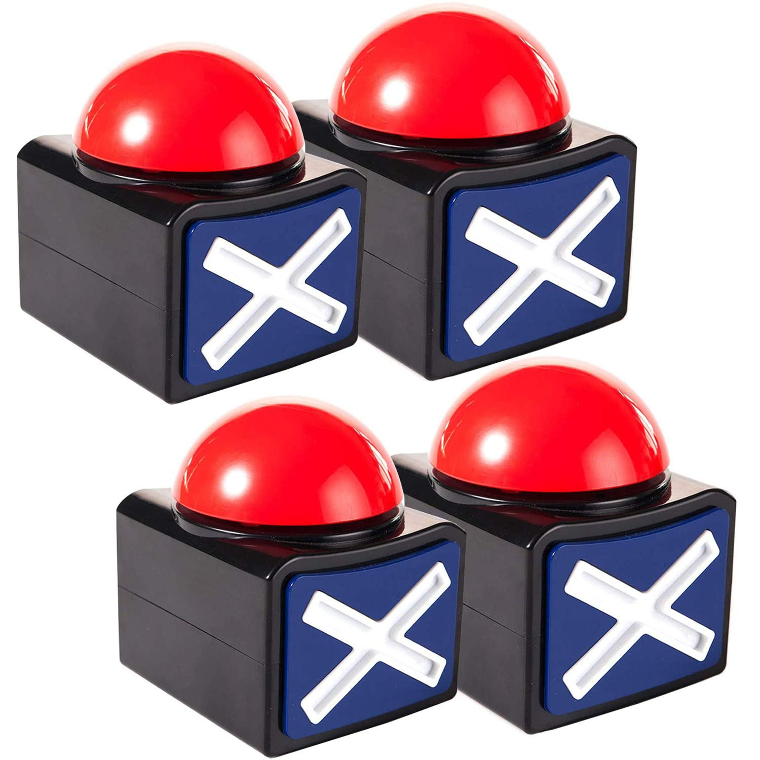 Game Answer Buzzers 4 Pack, Game Buzzer for Trivia Quiz Got Talent Games With Lights and Sound Ga... | Amazon (US)