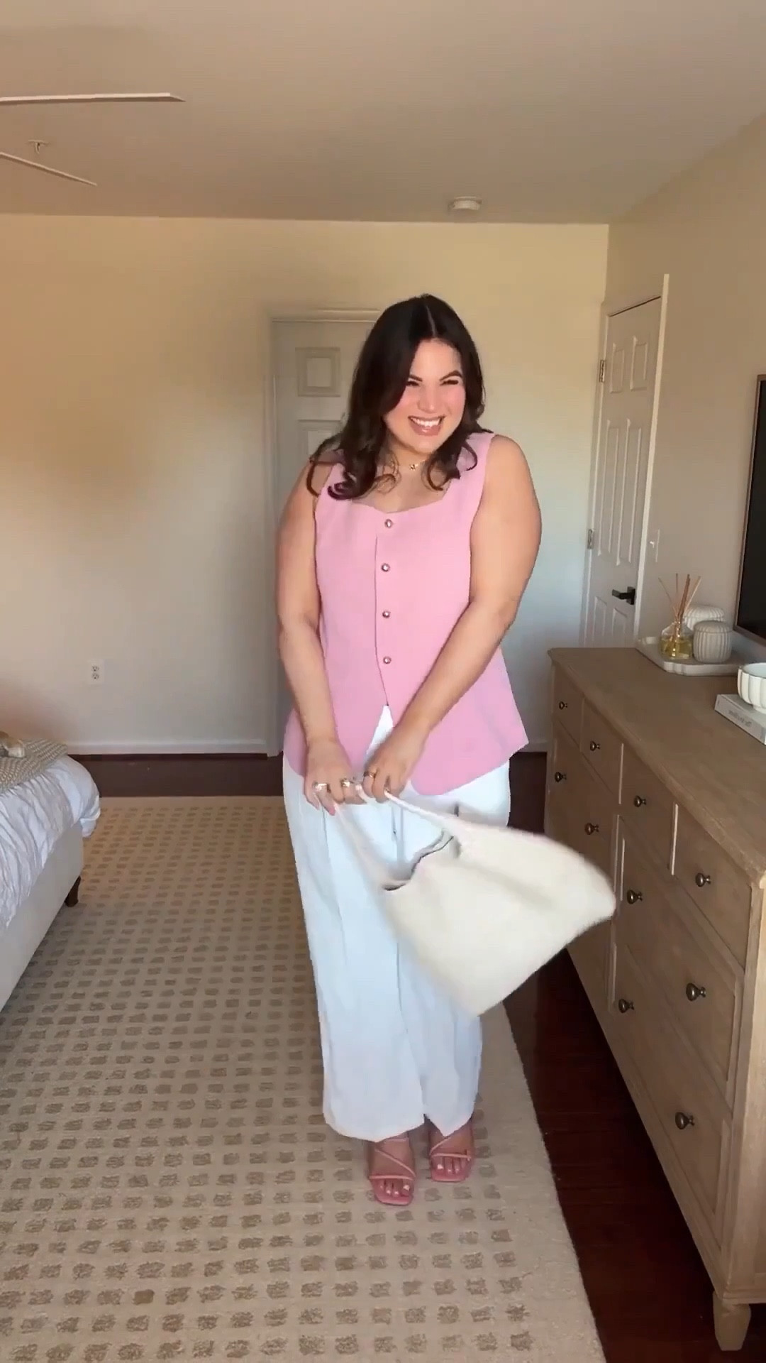 Midsize spring workwear outfit from Amazon! Feeling like corporate Barbie in this fit + I ain’t mad about it 💘 

Top - xl 
Pants - xl long
Bra: 38D *use code: KELLYELIZXSPANX to save
Panties: XL *use code: KELLYELIZXSPANX to save 
Heels - 9.5

Amazon, amazon fashion, Amazon outfit, amazon spring, spring fashion, spring outfit, spring style, workwear, outfit for office, office wear, amazon office wear, amazon workwear, affordable work wear, affordable office wear



#LTKWorkwear #LTKMidsize #LTKSeasonal