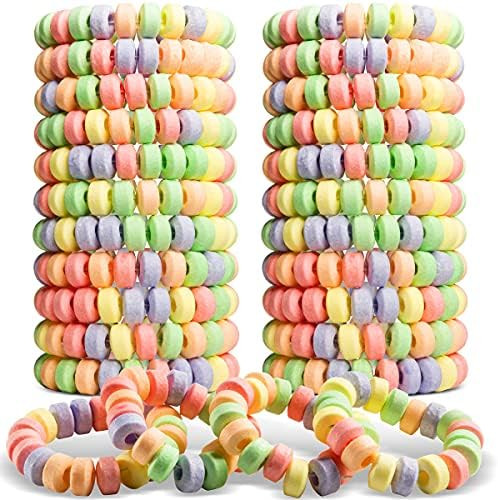Candy Bracelets - Bulk 36 Count, Individually Wrapped - 2.5 Inch Candy Jewelry Bracelets, Stretchabl | Amazon (US)