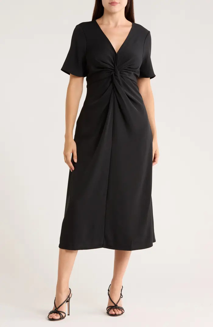 NORDSTROM RACK Twist Front Midi Dress | Nordstromrack | Nordstrom Rack