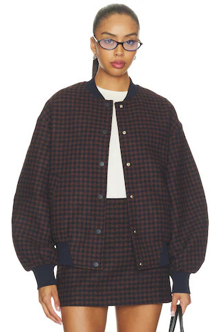 Elodie the Label Simone Bomber Jacket in Brown. - size L | Revolve Clothing (Global)