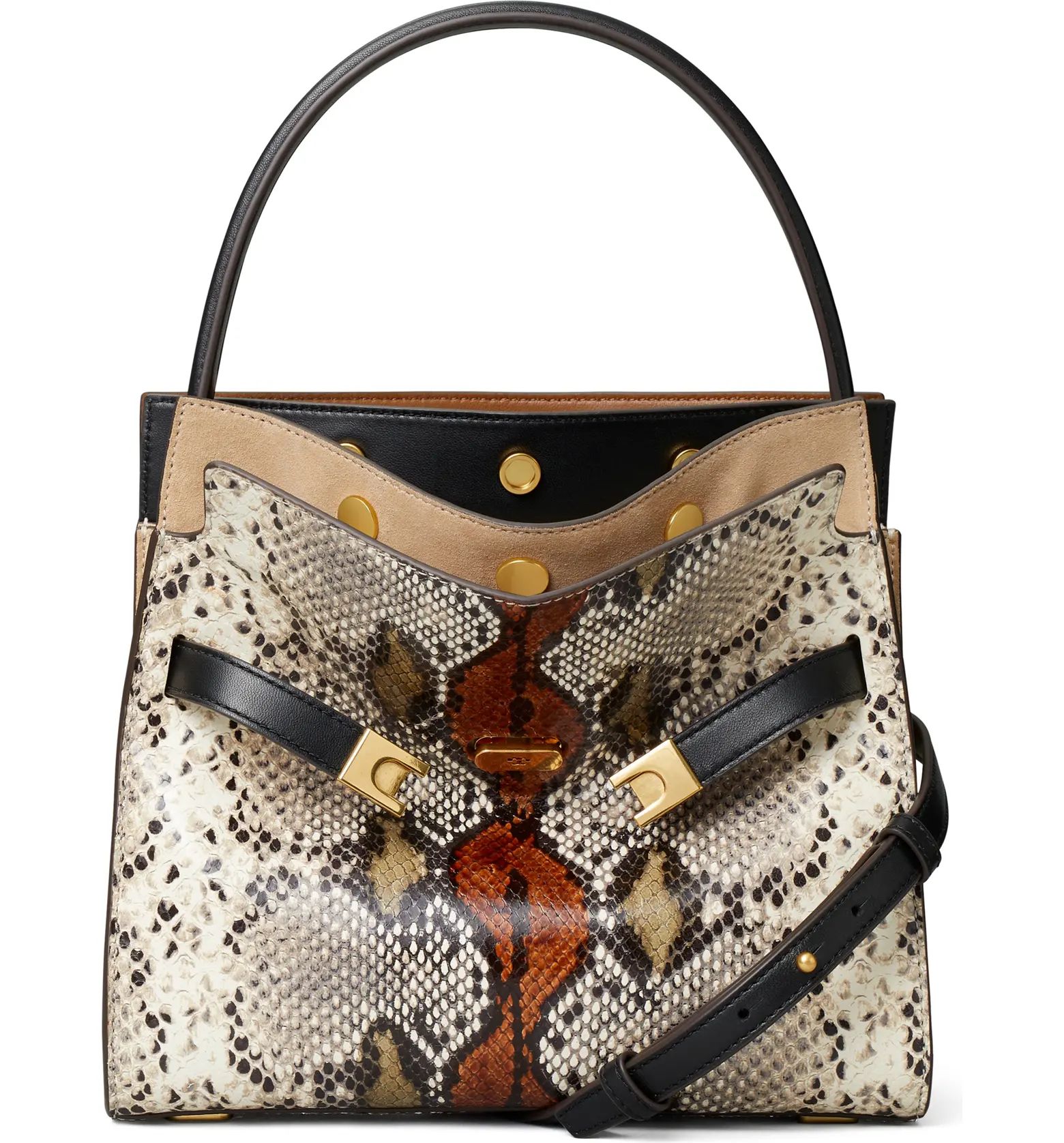 Small Lee Radziwill Snake Embossed Leather Double Bag | Nordstrom