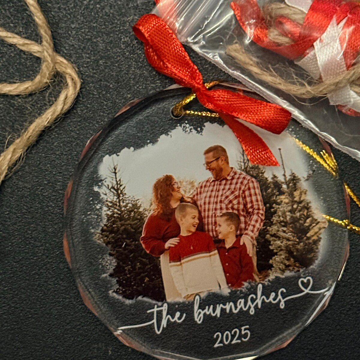 Personalized Family Photo Ornament: Glass Portrait Family Christmas Keepsake 2025 | Etsy (US)