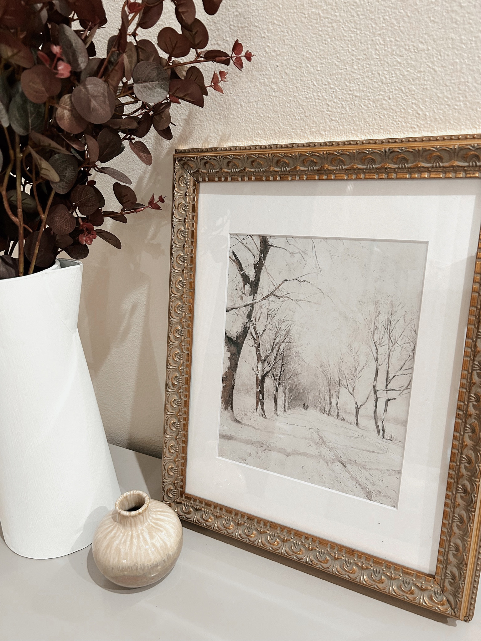 Winter nightstand styling. Loving this winter print that printed on my home printer!

Digital art, digital downloads, landscape art, framed art, wall art, snow landscape, printable art, winter decor, home decor, vintage art, Etsy, snowy trees, gallery art

#LTKhome #LTKSeasonal #LTKunder50