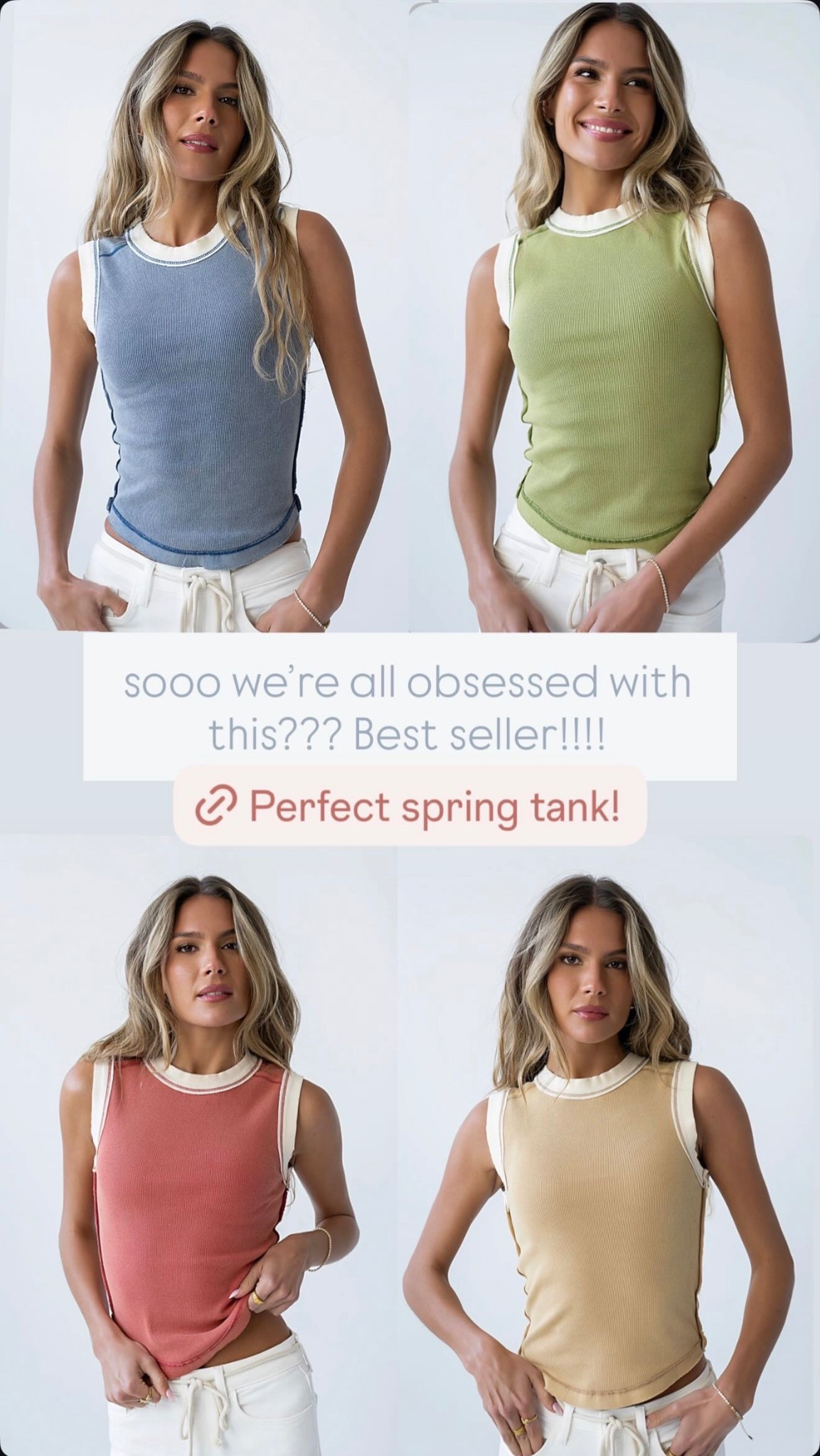 The perfect spring tank!!!!! 

#LTKTravel #LTKSpringSale #LTKootd