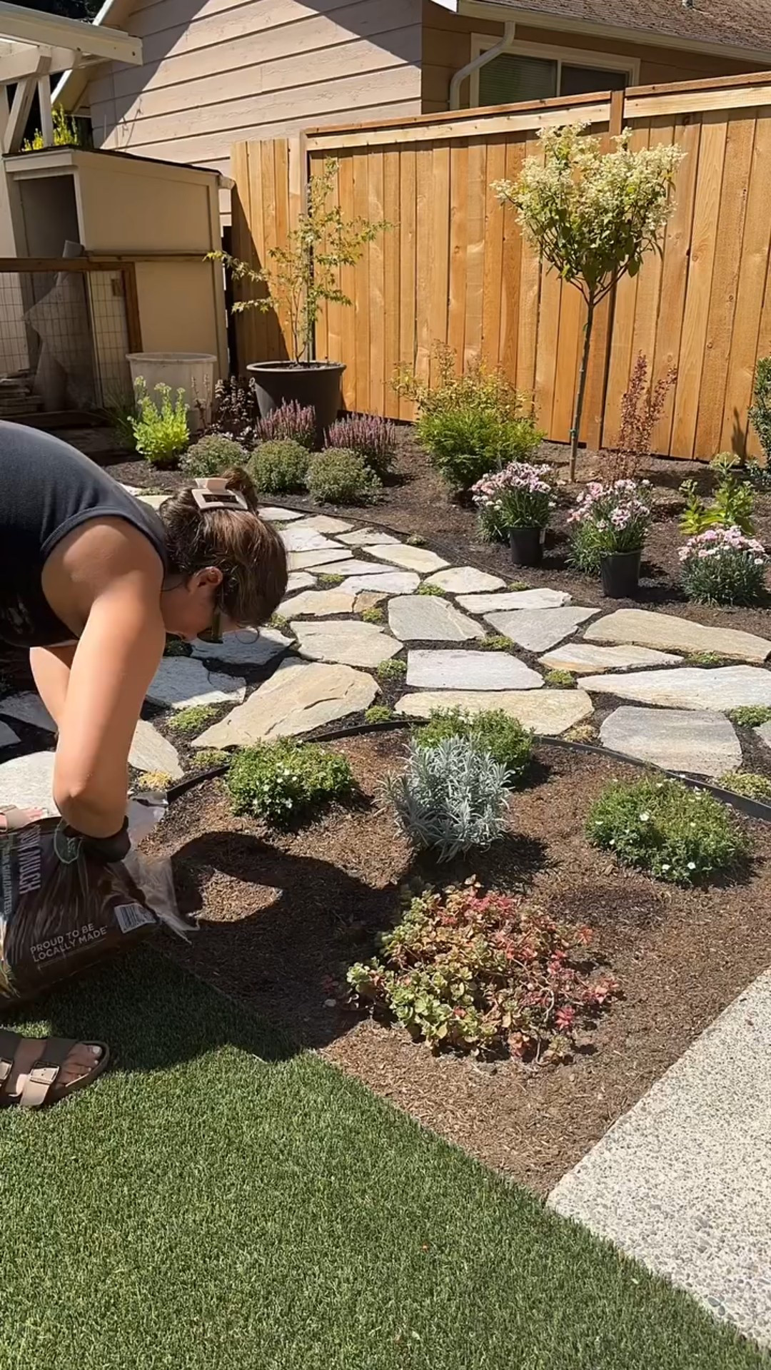 Affordable, low-profile landscape edging!! Keeps my mulch from getting kicked into my pathway! And my favorite,  cheap and high quality mulch from Home Depot (I buy it by the bag for $4, not by the pallet which is how it’s listed on LTK). 

it’s an excellent alternative to plastic landscape fabric!! Yay sustainable gardening 😝🫶🏼

#LTKHome #LTKU #LTKFindsUnder50