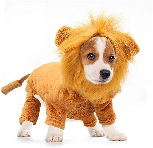 TKONG Dog Pet Costume，Realistic & Funny Lion Mane for Dogs，Simulation Lion Pets Outfits Cospl... | Amazon (US)