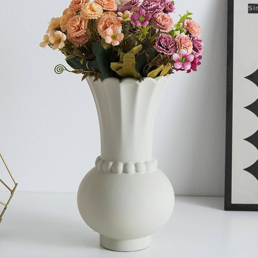 Boho Vase, Large Ceramic Vase for Pampas Grass, Dried Flower Vase, Modern Pottery Vase, Decorativ... | Amazon (US)