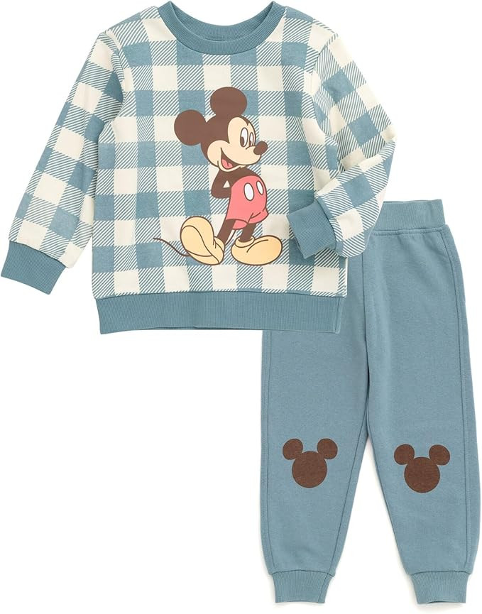 Disney Christmas Fleece Sweatshirt and Pants Outfit Set Newborn to Big Kid Sizes (Newborn - 10-12... | Amazon (US)